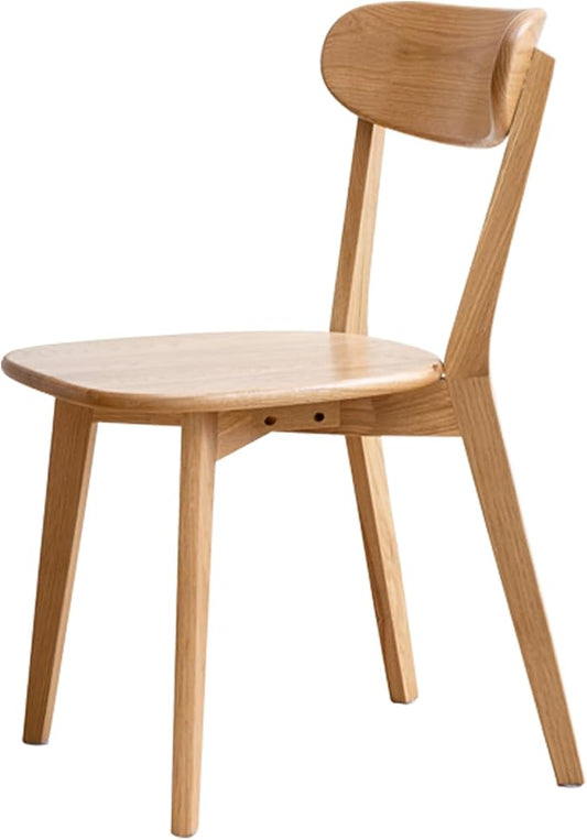 Wood Dining Chair for Kitchen & Dining Room - FAS-Grade North American Oak, Natural Wood Dining Chair with Ergonomic Curved Back,Easy Assembly,Heavy Duty Dining Chairs 400 lb Capacity