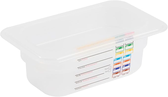 Restaurantware Food Storage Container 1 Pack of 6.8 x 4.2 x 2.5 Inches Plastic Stackable Storage Box White Reusable Label Container Dishwasher Safe For Restaurants And Kitchens