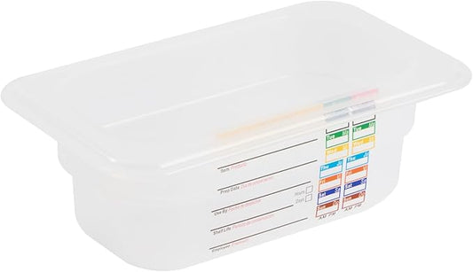 Restaurantware Food Storage Container 1 Pack of 6.8 x 4.2 x 2.5 Inches Plastic Stackable Storage Box White Reusable Label Container Dishwasher Safe For Restaurants And Kitchens