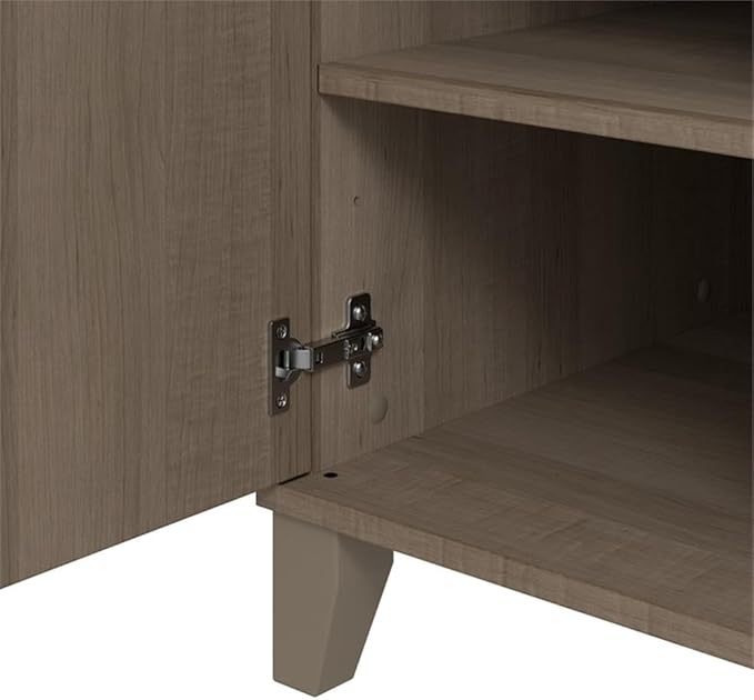 Bush Furniture Somerset 54W Office Desk with Drawer and Cabinet in Ash Gray, Computer Table with Storage for Home Office Workspace