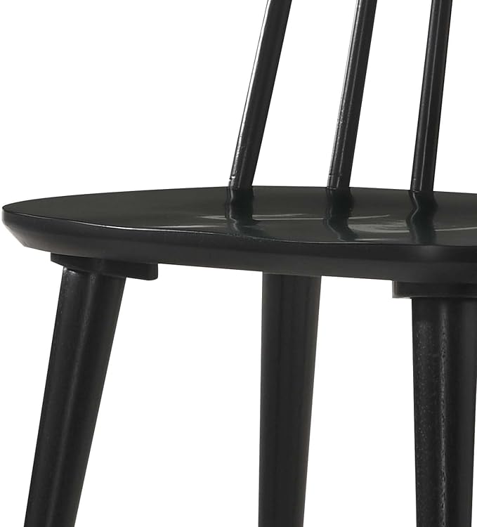 DUHOME Dining Chairs Set of 4 Wood Dining Room Chair Black Spindle Side Kitchen Room Country Farmhouse Chairs Black