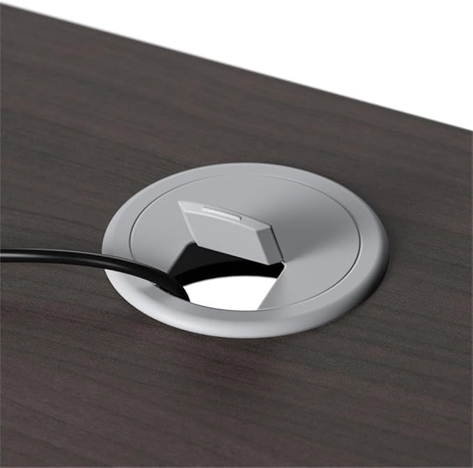 Bush Business Furniture Arrive 72W x 30D Reception Desk with Shelf in Storm Gray, Modern Receptionist Station for Office Waiting Room