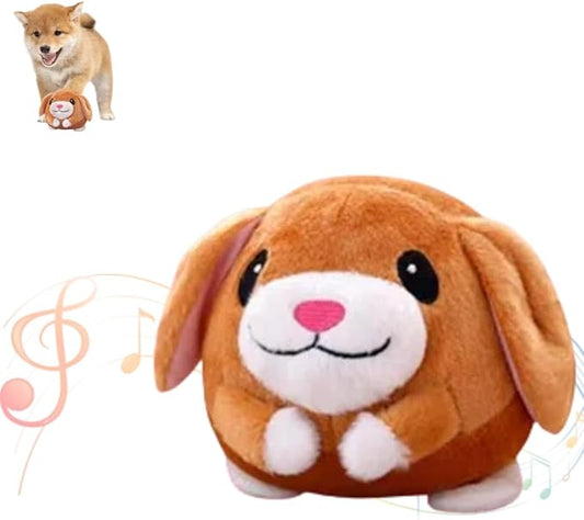 Active Moving Pet Plush Toy,New Upgraded Interactive Dog Toys, Squeaky Moving Dog Toys for Small to Medium Sized Dogs, Bouncing Plush Dog Toys, Washable (Puppy)