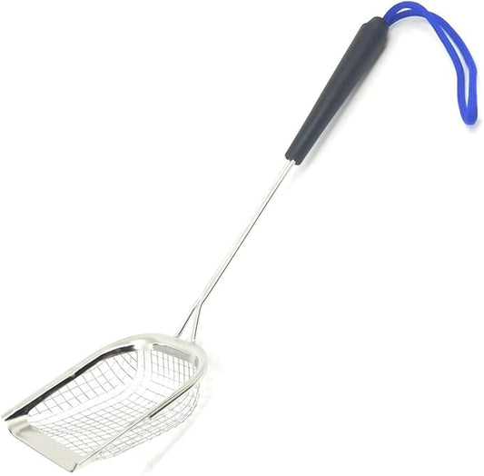 Sand Dipper Metal Cat Litter Scoop – Long Handle Cat Poop Scooper for Litter Box (15”), Heavy-Duty Stainless Steel Kitty Litter Scoop (Scoop)