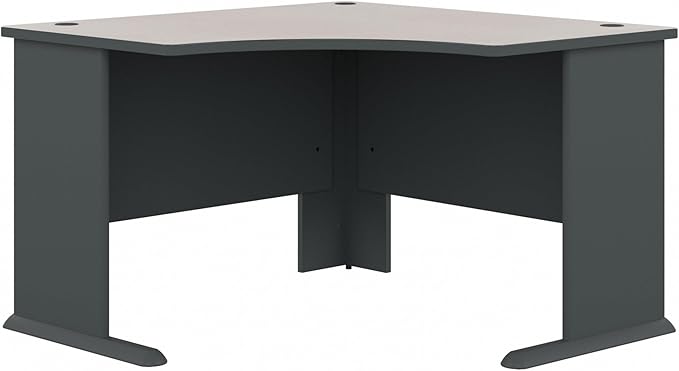 Bush Business Furniture Series A 48W Corner Desk in White Spectrum and Slate, Small Computer Table for Home or Professional Office