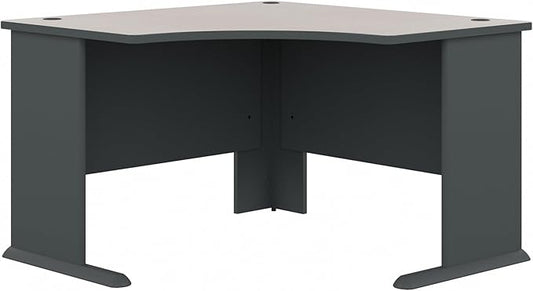 Bush Business Furniture Series A 48W Corner Desk in White Spectrum and Slate, Small Computer Table for Home or Professional Office