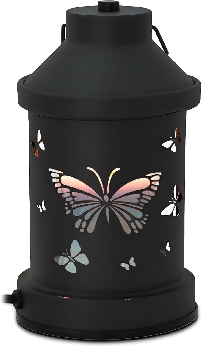 Candle Warmer Lamp Timer for Women Mom, House Warming Gifts New Home Decor, Modern Farmhouse Decor, Butterfly Candle Warmer Lanterns Vintage for All Jar Candles