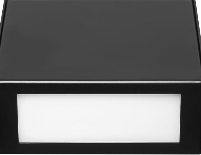 GLOBE Electric 60000171 7.5W LED Integrated Outdoor Wall Sconce, Matte Black, 400 Lumens, 2700 Kelvin, 80 CRI