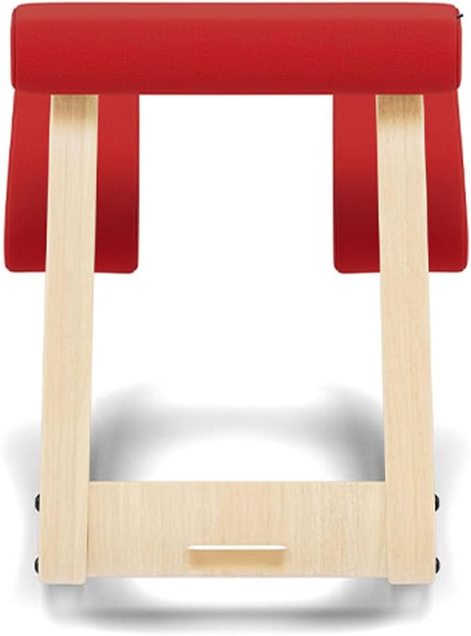 Varier Variable, The Original Kneeling Chair, Ergonomic Chair, Natural/Red, 10 Year Warranty, Design by Peter Opsvik