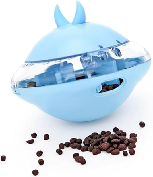 Tumbler Dog Toy Interactive Dog Treat Toy for Food Snacks Dispensing/IQ Training/Playing (Blue)