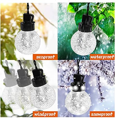 AWQ 35 FT Globe String Lights Outdoor Commercial Grade Light with 20 G50 Shatterproof LED Bulbs Waterproof Extendable for Indoor Outdoor Wedding Garden Party Christmas Trees Decoration (Multicolour)
