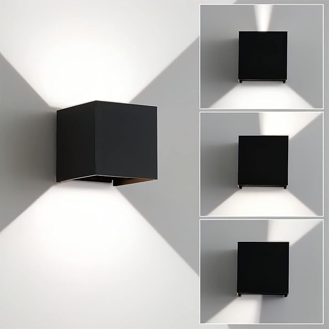 Outdoor Wall Sconces Wall Lighting 20W LED Wall Pack Light Adjustable Up Down Light Beam Waterproof Outdoor Wall Lights Exterior for Porch Patio Outdoor Porch Light 4.7 in. 6500K