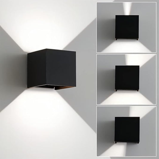 Outdoor Wall Sconces Wall Lighting 20W LED Wall Pack Light Adjustable Up Down Light Beam Waterproof Outdoor Wall Lights Exterior for Porch Patio Outdoor Porch Light 4.7 in. 6500K