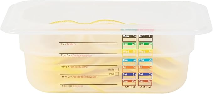 Restaurantware Food Storage Container 1 Pack of 6.8 x 4.2 x 2.5 Inches Plastic Stackable Storage Box White Reusable Label Container Dishwasher Safe For Restaurants And Kitchens