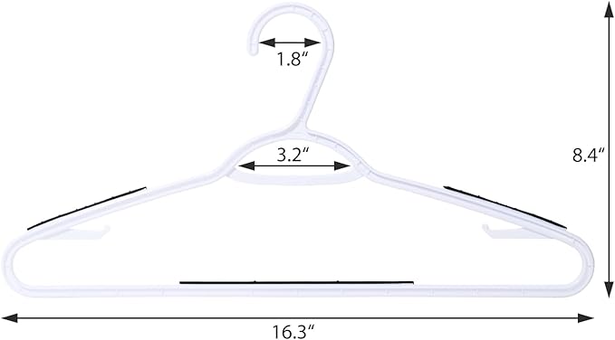 30 Pack Bendable Plastic Hangers Light-Weight Non-Slip Clothes/Suit Hangers(Black)