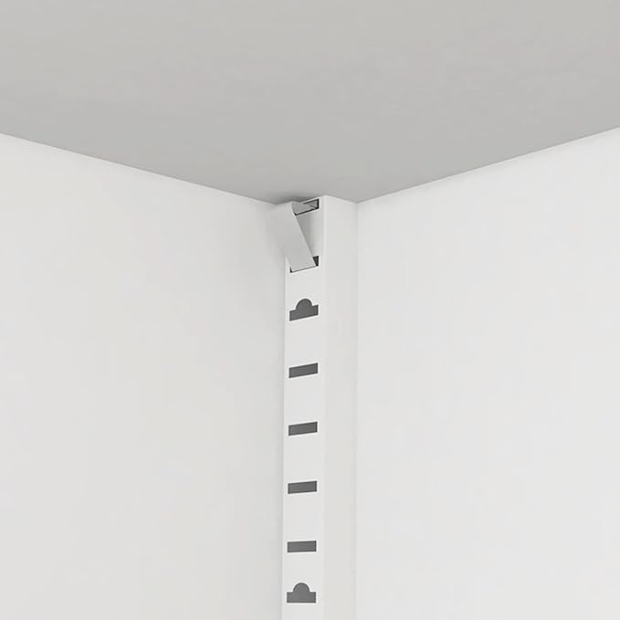 73'' Tall Kitchen Pantry Cabinet, 6 Level Flip Door with Pegboard Metal Pantry Storage Cabinet, Anti-Tip Design Hutch for Kitchen, Dining Room, Living Room (White)