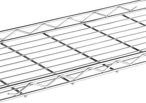 Whitmor 3 Tier Shelving Unit with Wheels, Adjustable Heavy Duty Metal Storage Shelves, 400 lbs Capacity per Shelf, 1200 lbs Total for Home, Garage, Workshop, 23" L x 9" W x 32" H, Chrome