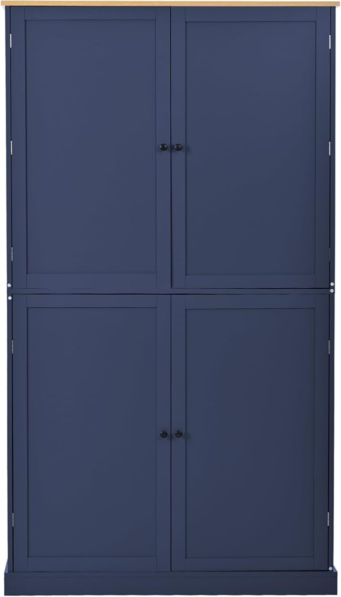 Merax 71.3" Tall Kitchen Storage Cabinet Pantry Farmhouse Freestanding Large Cupboard with 2 Drawers,2 Adjustable Shelves,for Dining Room