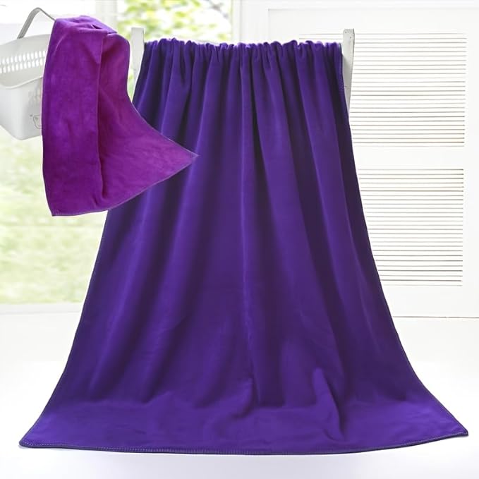 2pcs/Set, Bath Towel and Dry Hair Towel, Lightweight and Absorbent, Suitable for Home, Travel, Camping (Red)