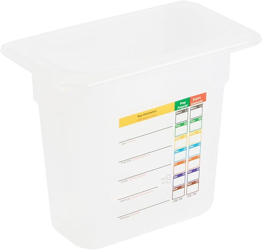 Restaurantware Food Storage Container 1 Pack of 6.8 x 4.2 x 5.9 Inches Plastic Stackable Storage Box White Reusable Label Container Dishwasher Safe For Restaurants And Kitchens