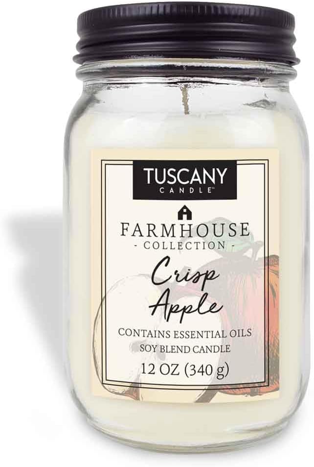 Tuscany Candle Crisp Apple Scented Candle, 12 oz – Farmhouse Collection