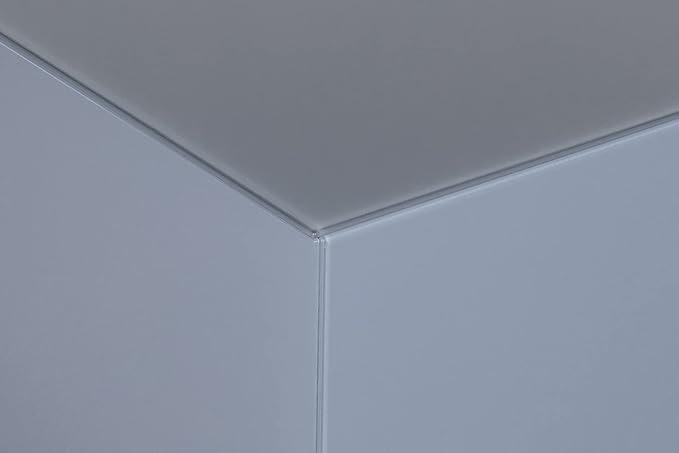 SONOROUS Premium Tempered Glass Coffee Table - Modern Gray Rectangular Coffee Tables for Living Room - High Gloss Fingerprint Resistant Mid Century Design - Stylish Living Room Furniture & Décor