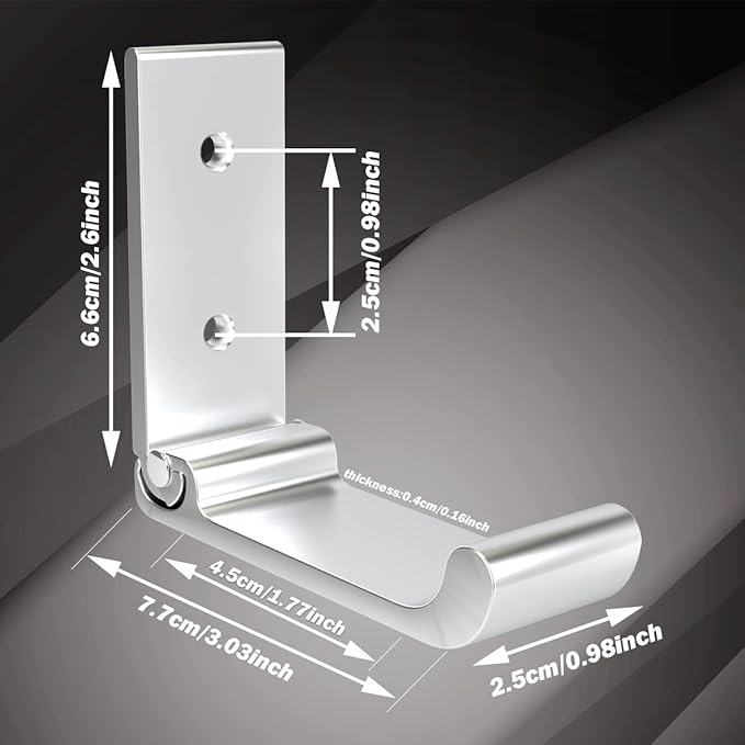 6Pcs 3'' Folding Coat Hooks Silver Foldable Hooks Aluminum Alloy Wall Hooks Headphones Holder Wall Mounted with 12pcs Screws Set for Hanging Coats, Bags, Hat, Towel, Keys