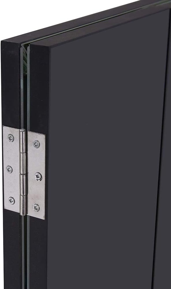 Howard Elliott Tripoli Trifold Vanity Mirror 3 Way TableTop Bedrooms, Bathroom, Makeup Portable Cosmetic & Makeup Mirror with Beveled Edges Tri-fold Mirror, 31 Inch x 21 Inch