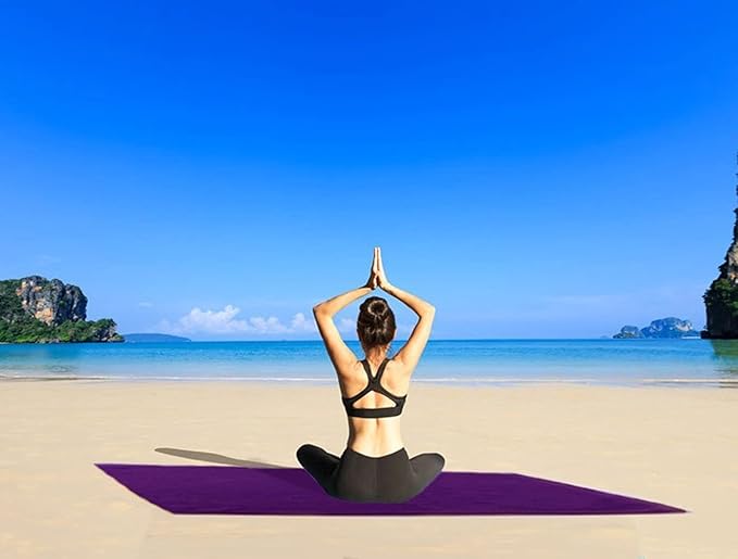 MYLSMPLE Microfiber Luxury Bath Sheet Extra Large Bath Towel Fast Drying Beach Towel (36 Inch X 72 Inch, Purple)