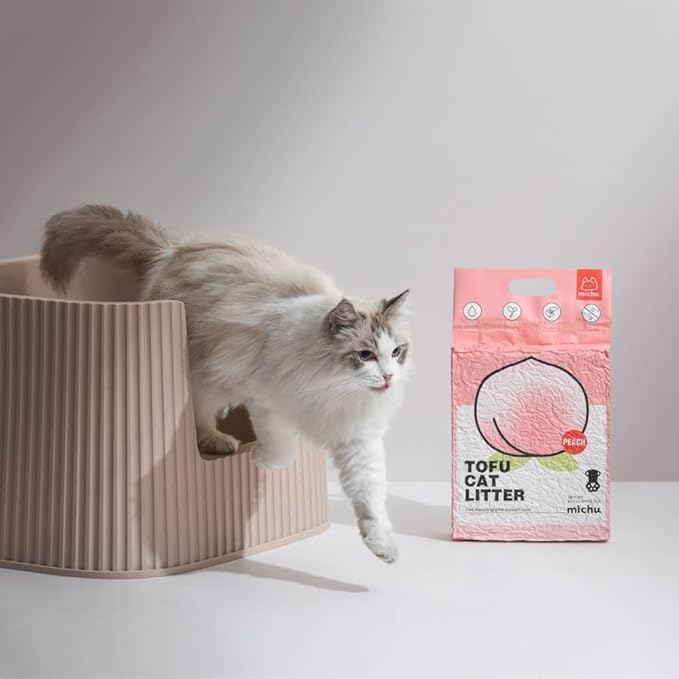 Tofu Cat Litter Natural Clumping Tofu Cat Litter, Fast Clumping and Easily Scoop-able 5.5lb/88oz 5 Scents - Ocean Fresh, 1 Pack