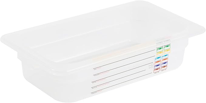 Restaurantware Food Storage Container 1 Pack of 10.3 x 6.2 x 2.5 Inches Plastic Stackable Storage Box White Reusable Label Container Dishwasher Safe For Restaurants And Kitchens