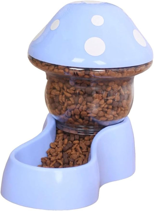 Automatic Pet Feeder with Mushroom Shape for Cats Dogs 2025 Easy Clean Refill Dual Food Water Dispenser