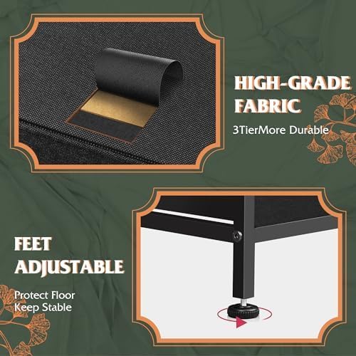 WLIVE Storage Organizer Unit with 11 Fabric Bins, Storage Drawers Organizer with Steel Frame, Tall Storage Tower Organizaton for Living Room, Hallway, Office, Charcoal Black