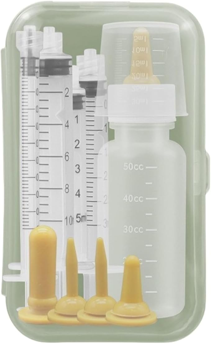 Pet Medication Feeder & Silicone Pill Dispenser for Dogs & Cats – Reusable Nursing Nipples for Kittens & Puppies, 10ml & 50ml Sizes – Easy, Mess-Free Dosing