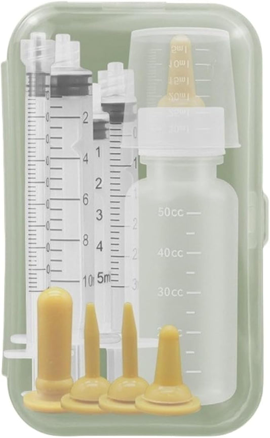 Pet Medication Feeder & Silicone Pill Dispenser for Dogs & Cats – Reusable Nursing Nipples for Kittens & Puppies, 10ml & 50ml Sizes – Easy, Mess-Free Dosing