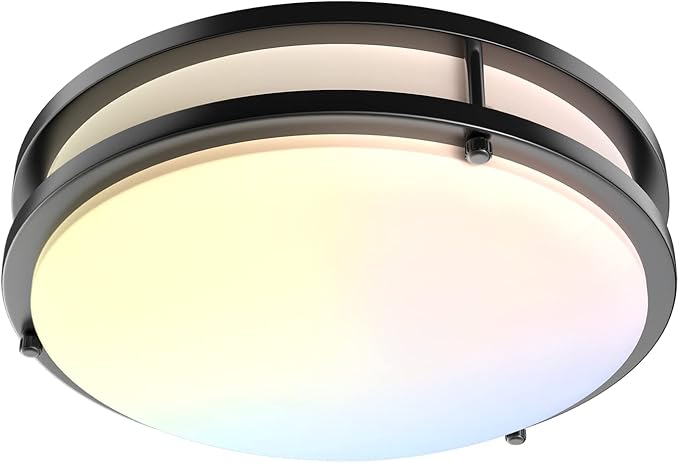 13 Inch LED Ceiling Light Fixture: 40W Flush Mount Ceiling Light 4000 Lumens Dimmable, 3000K/4000K/5000K Modern Ceiling Lamp for Bedroom Kitchen Bathroom Hallway Closet Laundry
