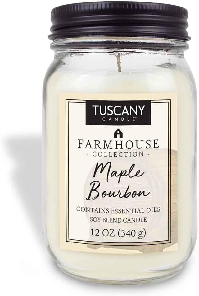 Tuscany Candle Maple Bourbon Scented Candle, 12 oz – Farmhouse Collection