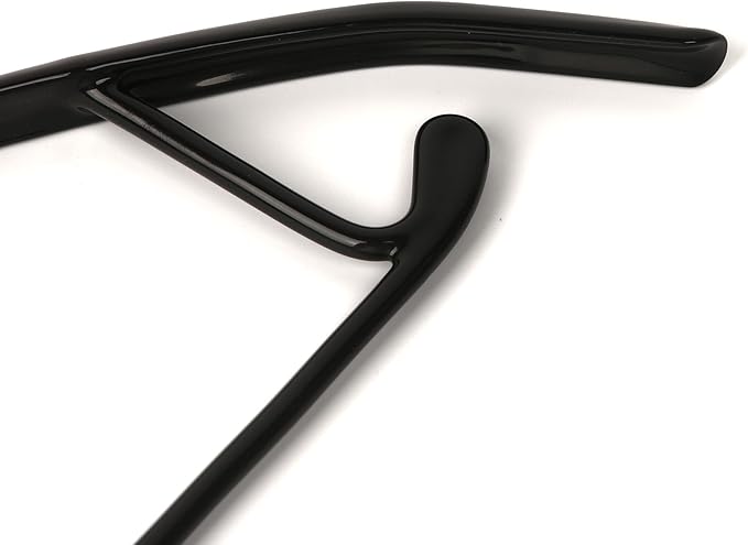 Non-Slip Rubber Coated Metal Hangers No Shoulder Bump, Set of 5/10 Heavy Duty Contour Sweater Hangers for Shirts Coats Dresses or Suits, Rust-Free Closet Clothes Organizer, 16.5”, Black