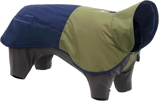 Ruffwear, Sun Shower Dog Raincoat Coverall, Waterproof & Windproof All-Weather Jacket with Full Coverage & Leg Straps, Lightweight & Reflective Dog Gear, Midnight Blue, XX-Small