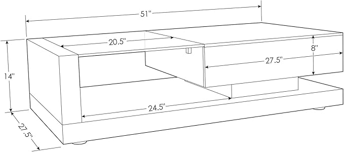 Modern Etta Black Oak Coffee Table