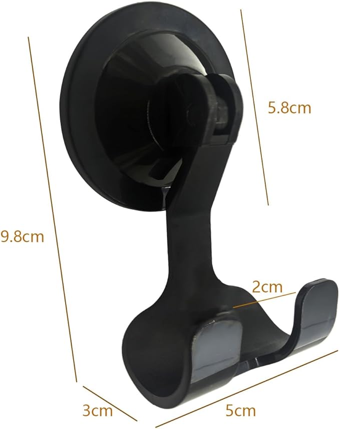 2-Pack Razor Holder for Shower with Suction Cup - Vacuum Wreath Hanger for Door, Wall, or Window, No Drill Adhesive Hook for Bathroom, Kitchen, Hotel, Cream