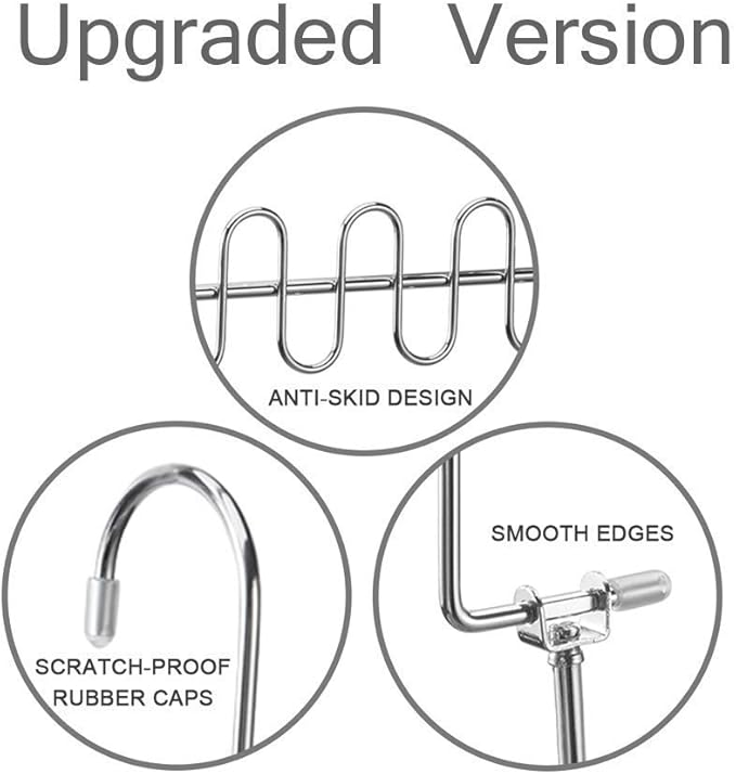 Meetu Space Saving Hangers Magic Cloth Hanger Metal Closet Organizer for Wardrobe Organization (Pack of 20)