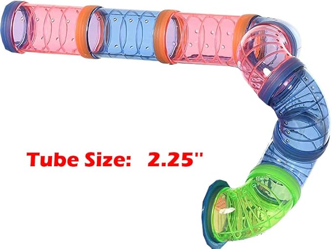 Pink Large Twin Tower Habitat Hamster Rodent Gerbil Mouse Mice Rat Wire Animal Cage Long Crossing Tube