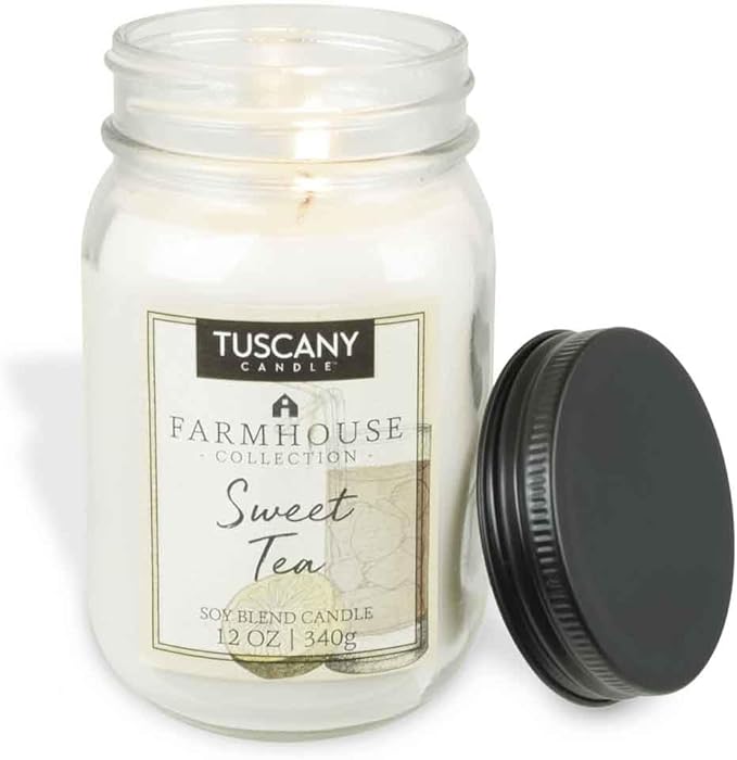 Tuscany Candle Sweet Tea: Black Tea, Sugar & Citrus Scented Candle, 12 oz – Farmhouse Collection