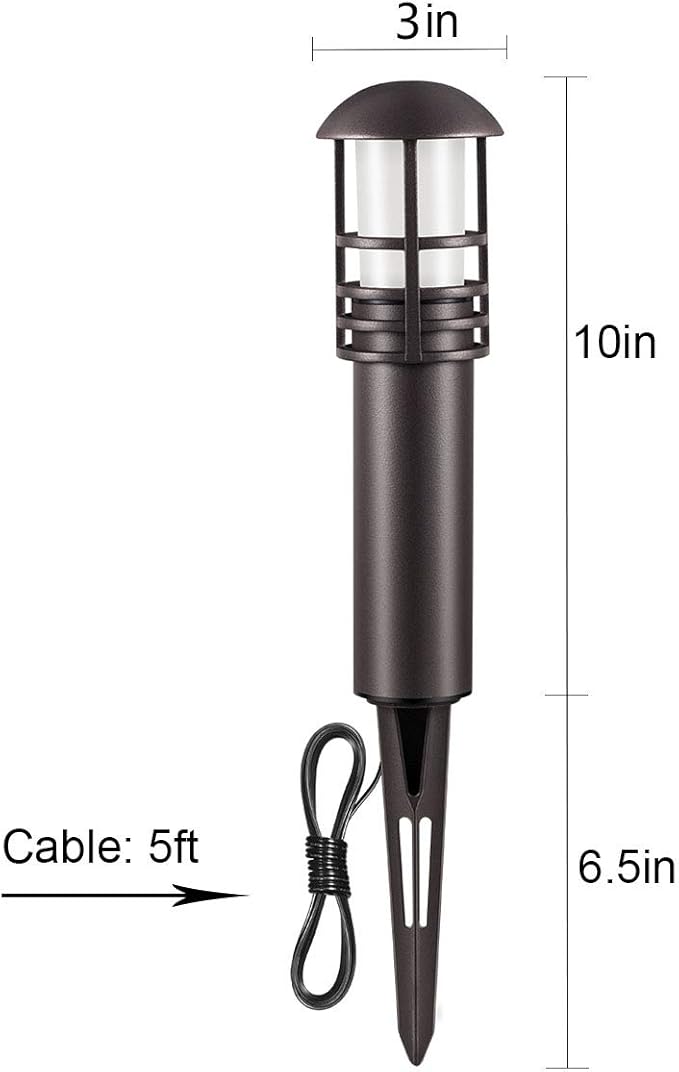 Outdoor Landscape Lights - Low Voltage Aluminum Construction, Waterproof 12V 3W 3000K Warm-Yellow Light (12-Pack)