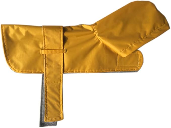 LeerKing Raincoat for Dogs - Hooded with Leash Hole, Waterproof Double Layer Coat Jacket with Lining, 10 Sizes for Small Medium and Large Dogs,Yellow,XXL