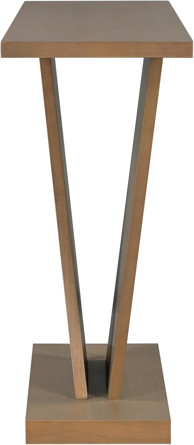 Modern Unique Console Table 59.8-Inch Long Entry Sofa Table Accent Furniture for Living Room Hallway Entryway, Brown