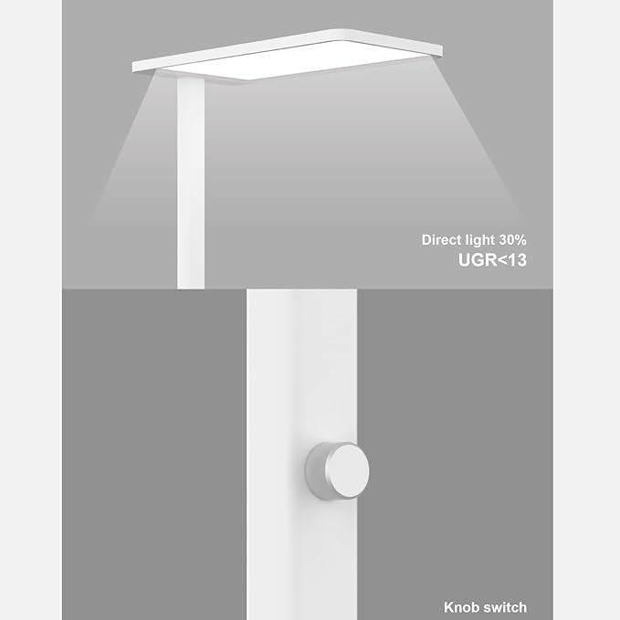 Eyelumia LED Floor Lamp, 100W Standing Light, 9000LM, 4000K Natural Daylight, Reading Lamp for Living Room Home Office