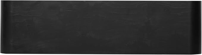 60" Farmhouse Wooden Curved Console Table Sofa Table with Drawers, Mid-Century Modern Entryway Table with Burl Natural Wood Veneer for Living Room,Entryway Foyer,Hallway,Office (Black)