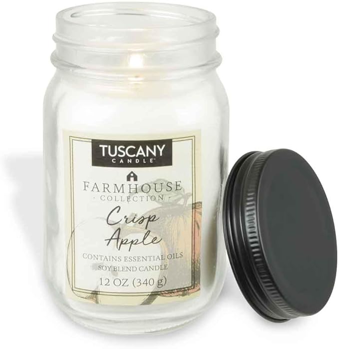 Tuscany Candle Crisp Apple Scented Candle, 12 oz – Farmhouse Collection